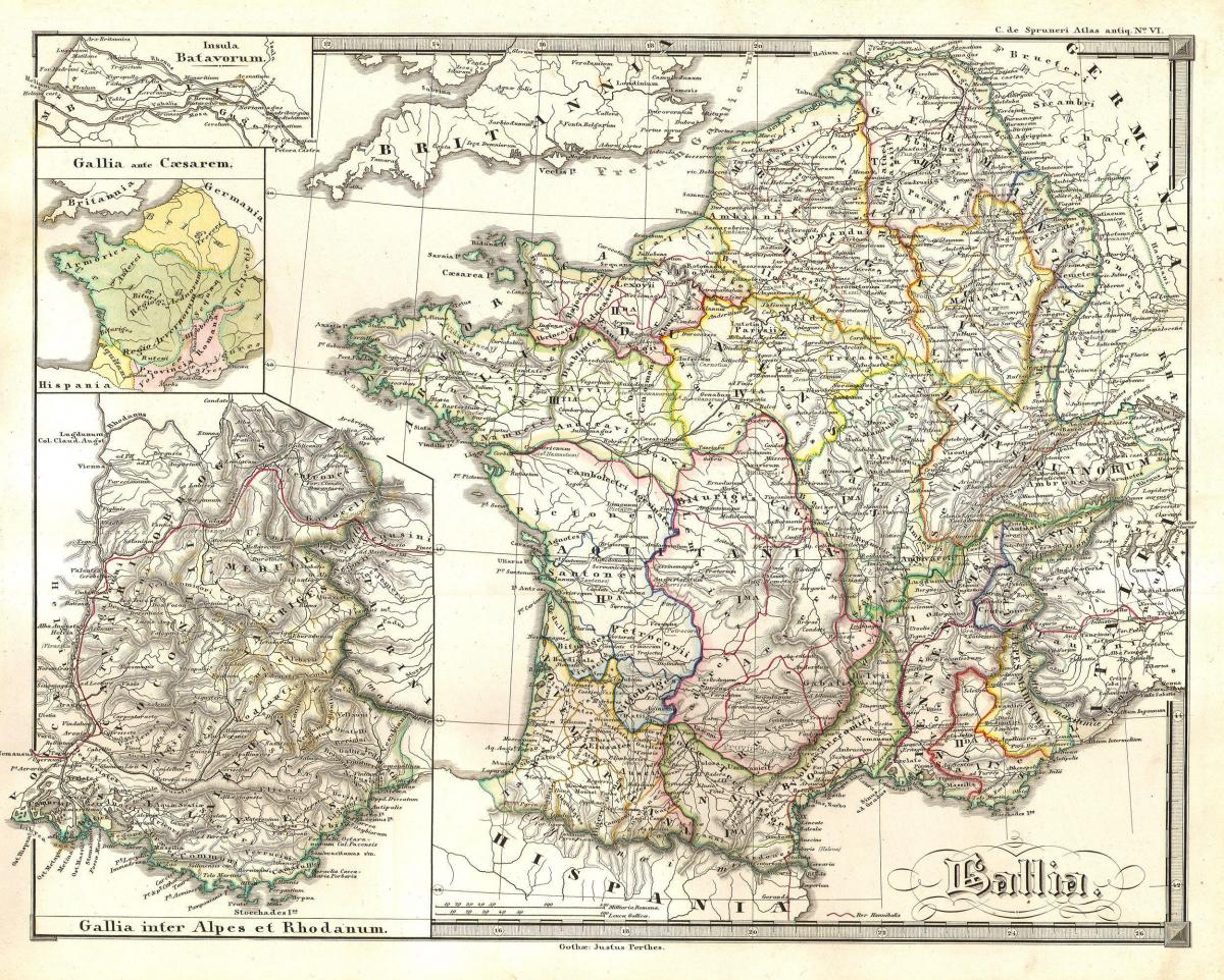 Historische Karte von Frankreich