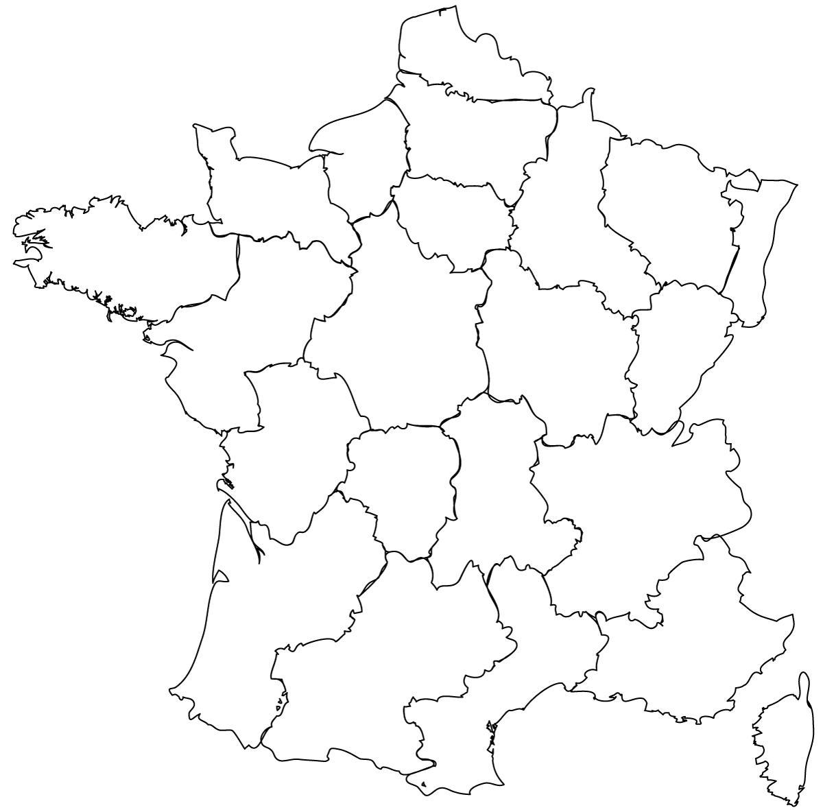 Leere Frankreich-Karte