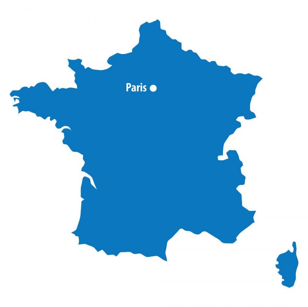 Frankreich Hauptstadtkarte
