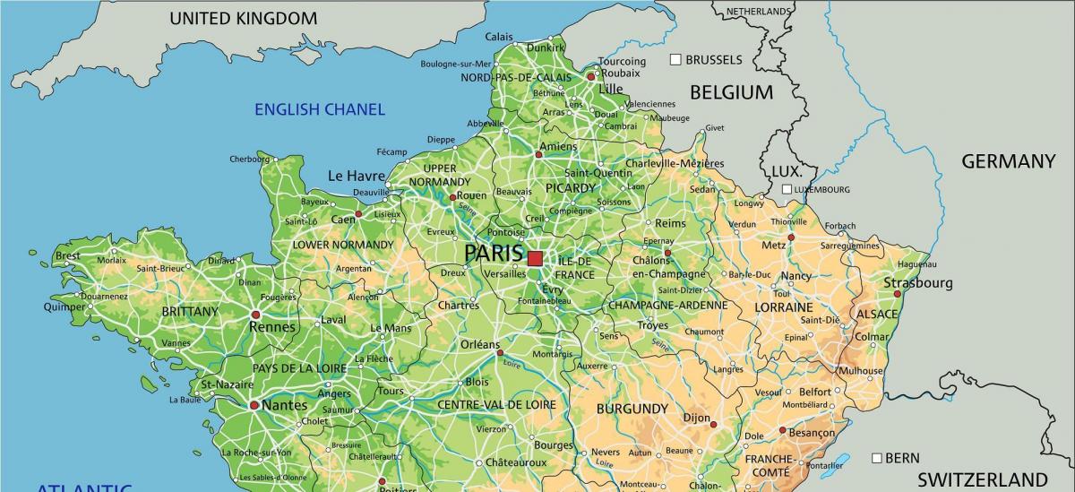 Karte von Nordfrankreich